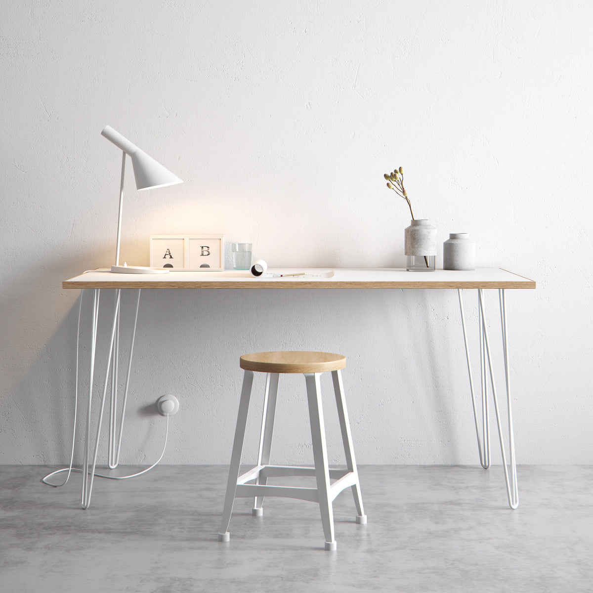 Hairpin Table (White)