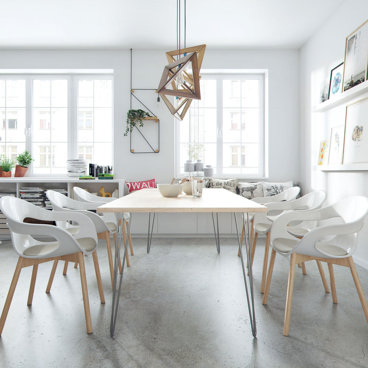 Clear Coat Hairpin Legs