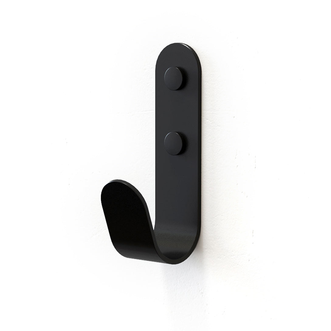 RELIABILT 1-Hook 0.45-in x 3.9-in H Matte Black Decorative Wall Hook (35-lb  Capacity) in the Decorative Wall Hooks department at