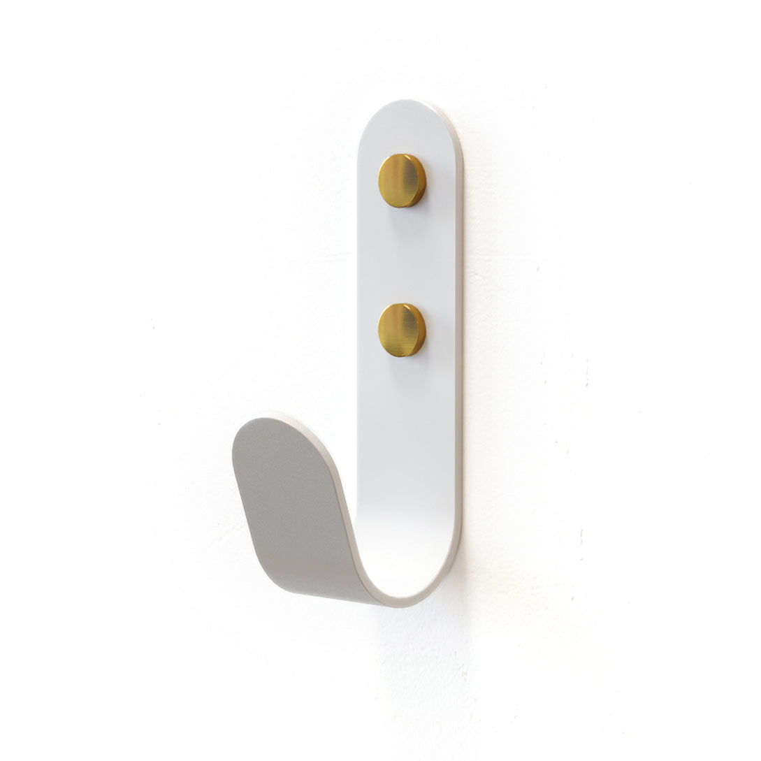 J Wall Hooks - White / Brass