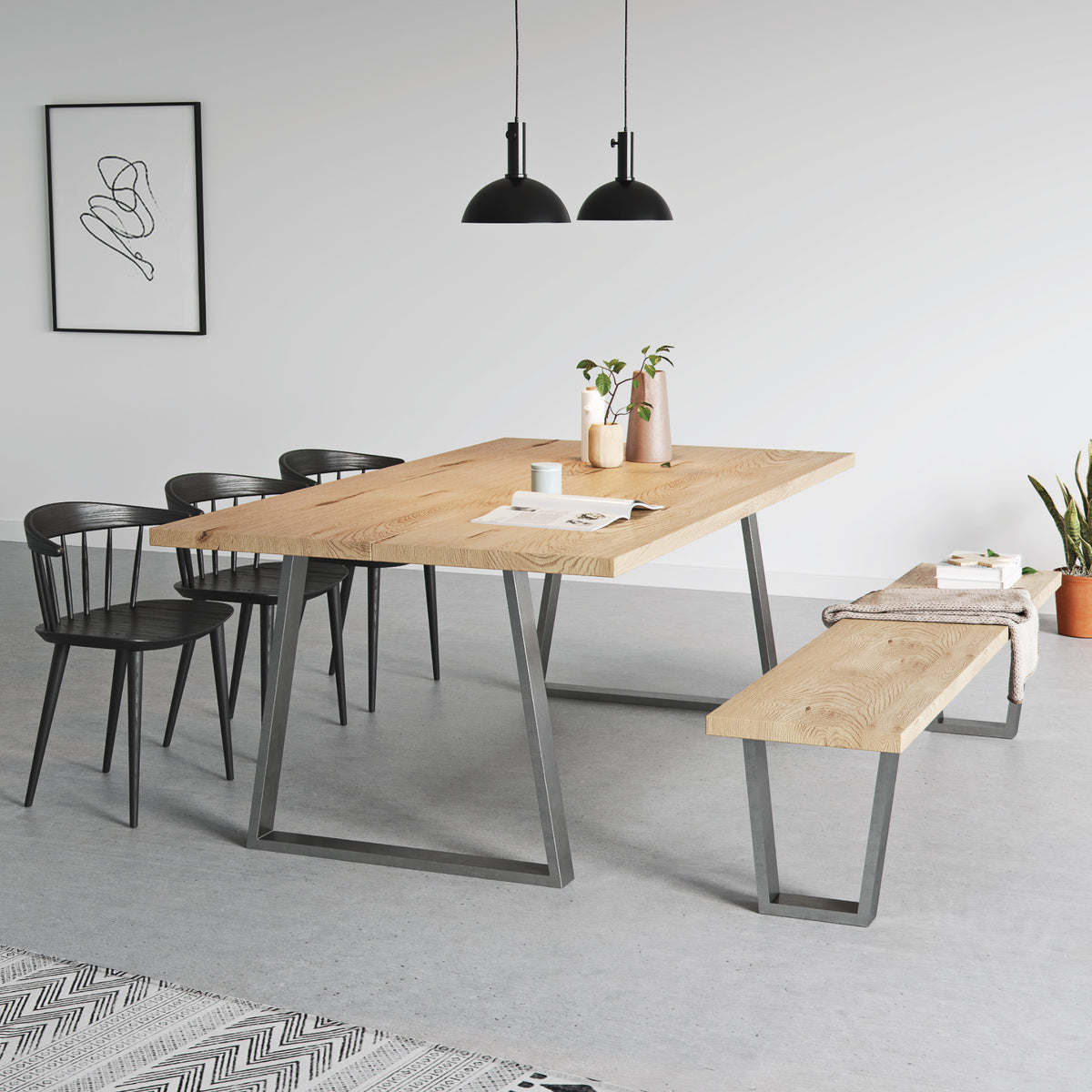 Trapezium desk legs discount